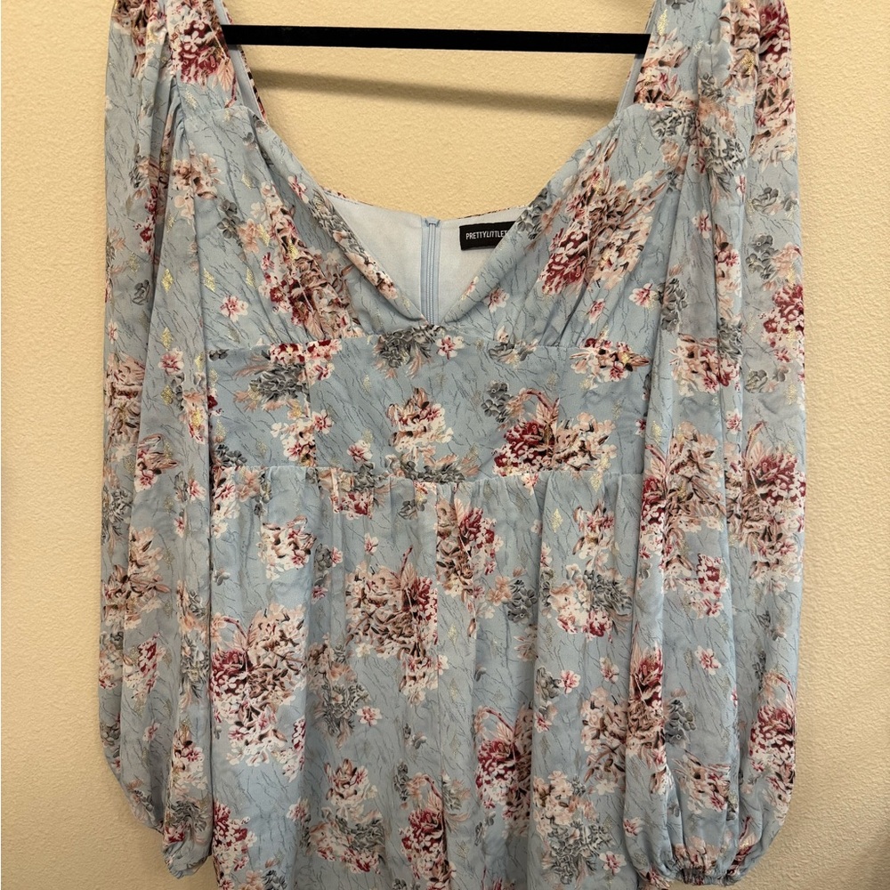 🎉🎉PLT Floral Blue Romper